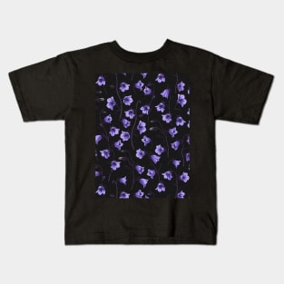 Midnight Bluebells, Harebells, Bellflowers Kids T-Shirt